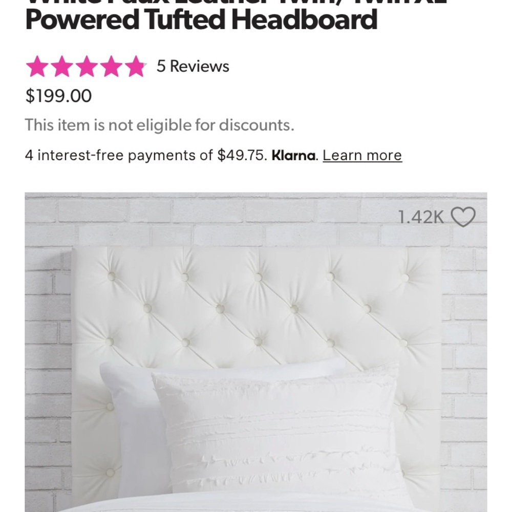 Dormify twin XL headboard